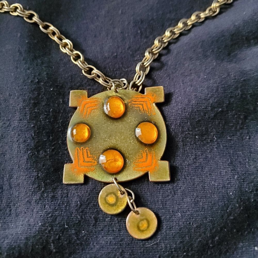 Artsy vintage Southwestern style necklace